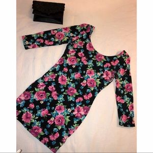 Black and Floral Forever 21 Summer Dress